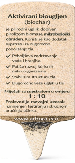 Aktivirani biougljen premium - poleđina